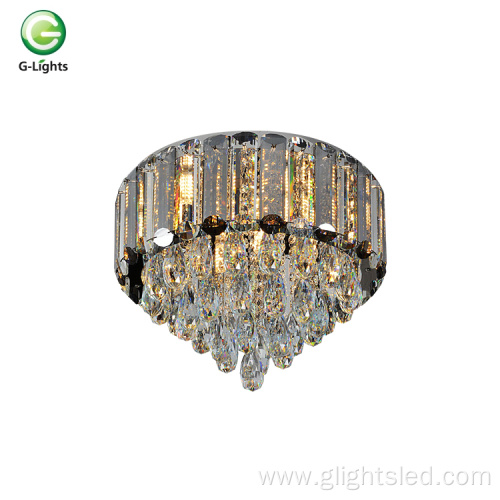 Luxury white K9 crystal led chandelier pendant light